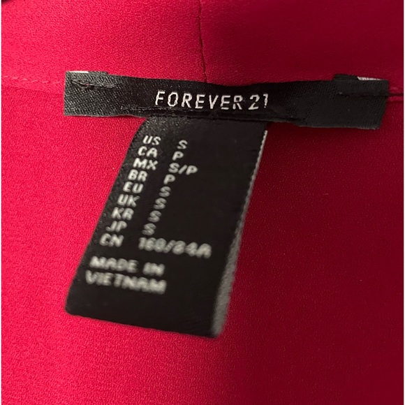 Forever 21 Red Crossover Blouse - Size Small - Picture 5 of 6
